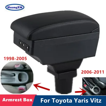 Для Toyota Yaris Vitz 5dr Хэтчбек Подлокотник Коробка 1998-2011 Ящик для хранения Автомобильный Подлокотник Коробка Дооснащение USB зарядка Автомобильные Аксессуары