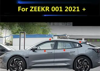 Для ZEEKR 001 2021 + Автомобильный Стайлинг, Черная Дверная Оконная Формовочная рама, Защитная полоса для отделки кузова, Аксессуары для украшения, Наклейка на крышку
