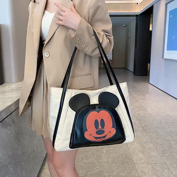 Женская сумка-тоут Disney Mickey Mouse Class 2023, новая сумка через плечо, большая вместительная сумка для мамы, модная сумка для хранения