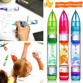 Жидкая подвижная ручка-барботер для детей и взрослых, сенсорные игрушки для снятия стресса, красочный жидкий таймер, новинка для домашнего офиса, ручка