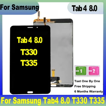 ЖК-экран AMOLED для Samsung Galaxy Tab 4 8,0 T330 T335 SM-T330 ЖК-дисплей с цифровым преобразователем сенсорного экрана в сборе