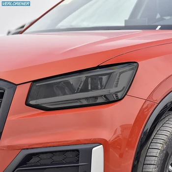 Защитная пленка для автомобильных фар с дымчато-черным оттенком, виниловая прозрачная наклейка из ТПУ для Audi Q2 2017 2018 2019 2020 2021 SQ2