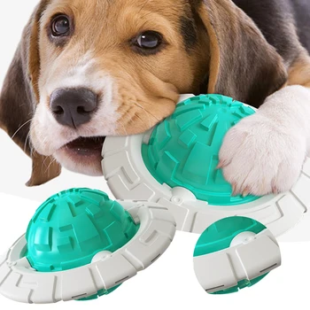 Игрушка с летающими дисками для собак, устойчивая к укусам Интерактивная игрушка для собак на улице