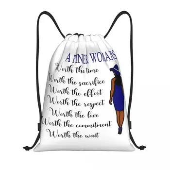 Изготовленная на заказ сумка на шнурке Zeta Phi Beta 1920 для покупок, рюкзаков для йоги, женских и мужских рюкзаков с греческими буквами 1920, спортивной сумки для спортзала