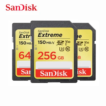 Карта памяти SanDisk Extreme SDHC /SDXC SD-Карта 4K UHD 512GB 32GB 64GB 128GB 256GB C10 U3 4K V30 UHS-I Флэш-карта для Камеры