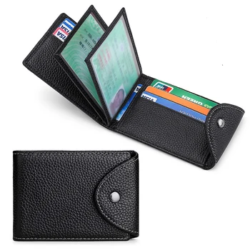 Качественный футляр для карт из натуральной кожи, простой ультратонкий органайзер для кредитных карт, держатель бизнес-удостоверения личности, RFID-блокировка, женские мужские сумки