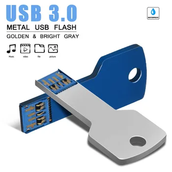 Ключевая Форма USB 3.0 Флэш-Накопитель Водонепроницаемый Флеш-Накопитель 128 ГБ 64 ГБ USB-Накопитель 32 ГБ 16 ГБ USB Memory Stick Pendrive Настроить Логотип