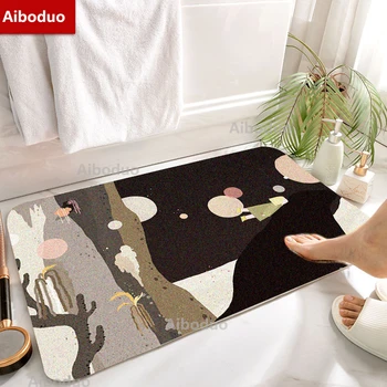 Коврик для ванной Aiboduo Kawaii, Мультяшное украшение дома, Нескользящий ковер, коврик для гостиной, коврик для семейной спальни, коврик для ванной, коврик для душа