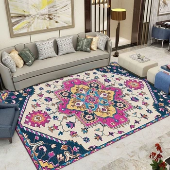 Ковры Персидский винтажный ковер для гостиной, коврик для спальни, нескользящие коврики, впитывающие влагу, Марокко, этническое ретро, большой размер 100x200