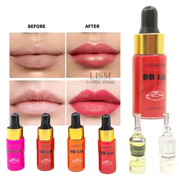 Корейская BB Сыворотка для губ Make Up BB Cream Glow Lipstick Starter Kit Блеск для губ, Пигментная Сыворотка, Набор Ампул Для окрашивания губ, Микроигла