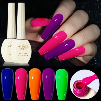 Красочный флуоресцентный гель-лак для ногтей Shine Uv /Led Гель-люминесцентный полупостоянный лак для дизайна ногтей Гель для ногтей
