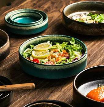 Креативная Керамическая чаша Бытовые 4,5-дюймовые миски для риса 8-дюймовая миска для супа Керамическая посуда Миски для рамена для кухонных принадлежностей