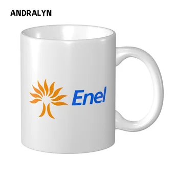 Кружка с логотипом Enel 330 мл 2023 Забавные Керамические Креативные Кофейные Кружки Рождественская Подарочная чашка