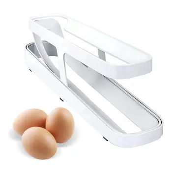 Кухонная автоматическая прокручивающаяся подставка для яиц, ящик для хранения, корзина для яиц, контейнер, органайзер, холодильник, дозатор яиц