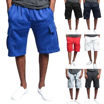 Летние Новые Пятые брюки 2023, комбинезоны, мужские Повседневные Свободные Прямые шорты-карго с несколькими карманами