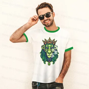 Летняя мужская футболка с принтом из дышащей сетки с короткими рукавами и круглым вырезом, забавный животный узор, модный топ для пары, тренд индивидуальности