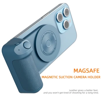 Магнитная ручка камеры, кронштейн для фотографий, умный мобильный телефон Bluetooth, устройство для селфи с защитой от встряхивания, Беспроводная зарядка для настольных ПК Magsafe