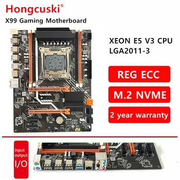 Материнская плата X99 NVME M.2 SSD REG ECC RAM LGA2011-V3 DDR3 PCI-E3 Поддержка материнской платы Xeon e5 2678 v3 PC gaming USB WIFI порт