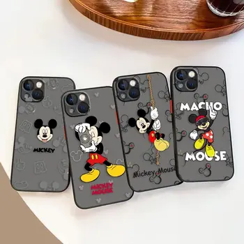 Матовый Чехол для Телефона iPhone 14 13 11 12 MINI Pro XS Max XR X 7 8 SE 2022 2020 6 6S Plus Чехол Funda Shell Disney's Lovely Mickey