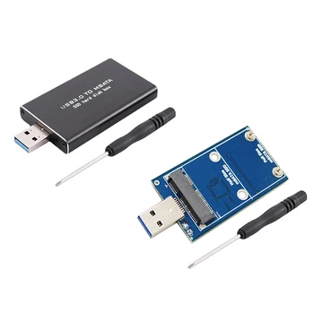 Мини-SSD MSATA К USB 3,0 Чехол Для Жесткого диска 6 Гбит/с SSD Конвертер Адаптер Корпус Беспроводной PCI-E для 30 *30/50 MSATA SSD