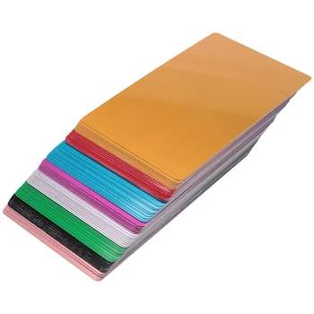 Многоцветная алюминиевая заготовка для визитных карточек, металлическая этикетка с гравировкой, гравировальный станок с ЧПУ для карточек DIY