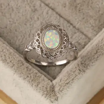 Мода 2023 года, Серебро S925 Пробы, Маленькое Свежее австралийское кольцо с драгоценным камнем, Европа и Америка, Универсальное кольцо с бриллиантом и опалом