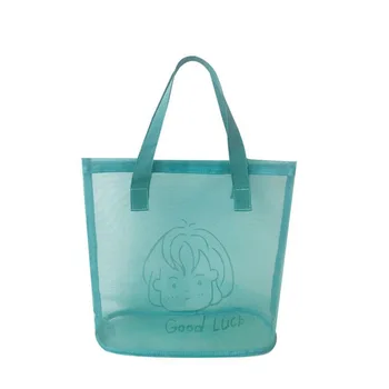 Модная пляжная сумка Новая Удобная для хранения косметики Женская переносная сумка-тоут из нейлоновой сетки для плавания на открытом воздухе