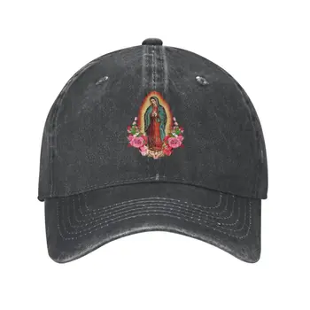 Модная хлопковая бейсболка Богоматери Гваделупской, Девы Марии, Женская Мужская Дышащая шляпа Для Папы из Мексики, Уличная