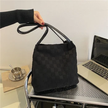Модные холщовые мини-сумки Женская ретро-сумочка Сумка для покупок Повседневная женская офисная сумка для пригородных поездок