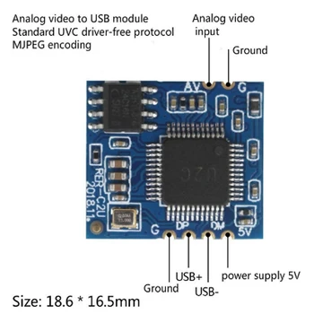Модуль аналоговой AV-видео-цифровой USB-камеры CVBS-USB-чип без UVC-накопителя Android Linux