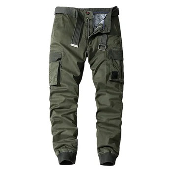 Мужские военные камуфляжные брюки-карго для походов на открытом воздухе с несколькими карманами, армейские хлопковые брюки-карандаш, мужские