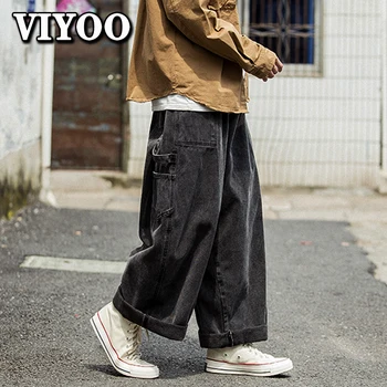 Мужские мешковатые джинсы Y2K в американском стиле, широкие джинсовые брюки оверсайз, большие брюки в стиле хип-хоп, мужские джинсы высокого качества для парней из уличной одежды