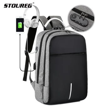 Мужской бизнес-рюкзак с защитой от кражи и зарядкой через USB, 5,6-дюймовый рюкзак для ноутбука, сумки большой емкости для мужчин, рюкзаки для рюкзаков