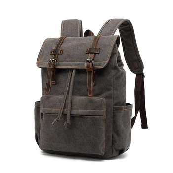 Мужской дорожный кожаный рюкзак для ноутбука большой емкости, школьная сумка для молодых мужчин, походный рюкзак высокого качества