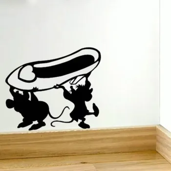 Наклейки на стены в мультяшном стиле Banks mouse Гостиная Съемная фреска для гостиной Детская комната Съемные наклейки на стены для декора