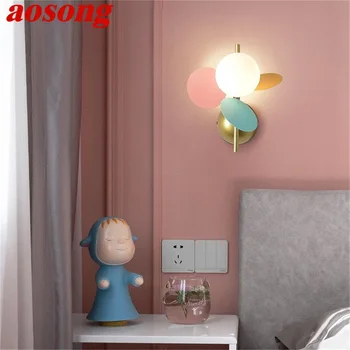 Настенный светильник AOSONG Nordic Creative Macaroon Lamp LED Modern Scones Светильники для дома и спальни Декоративные
