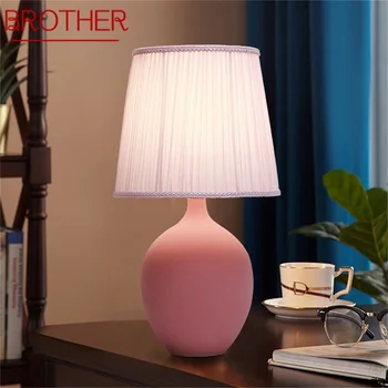 Настольная лампа BROTHER Dimmer, Керамическая настольная лампа, современное креативное украшение для домашней спальни