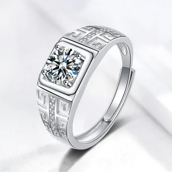 Настоящее вечное кольцо из Моссанстона Обручальное кольцо мужское VVS1 с бриллиантом, прошедшее тест, бриллиантовое кольцо с ореолом, изысканные ювелирные изделия