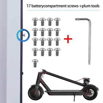Нижняя крышка аккумулятора 17 винтов для электрического скутера Xiaomi M365 или Pro, скейтборд, нижняя пластина аккумулятора, винты крышки ступиц колес