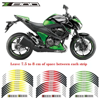 Новая высококачественная 12 шт наклейка на колесо мотоцикла в полоску, светоотражающий обод для Kawasaki Z800