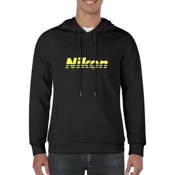 Новая толстовка с желтым логотипом Nikon, мужская зимняя одежда, модный мужской свитер с капюшоном, мужская