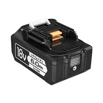 Новейший аккумулятор BL1860 18V 6000mAh для Makita 18V Battery BL1860B LED digital