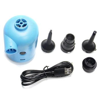 Новинка-портативный электрический воздушный насос USB, мини-воздушный насос с 4 насадками, насосы для надувных бассейнов, надувных матрасов, лодок.