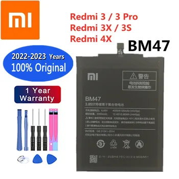 Новый 4100 мАч BM47 100% Оригинальный Аккумулятор Для Xiaomi Redmi 3 Pro Hongmi 3S /3X /4X Запасные Батареи Для мобильных Телефонов