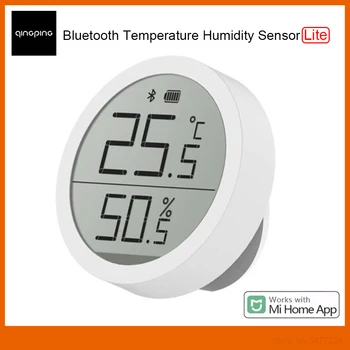Новый датчик температуры и влажности Qingping Bluetooth Облегченная версия для хранения данных E-Link INK Screen Термометр Поддержка приложения Mi Home