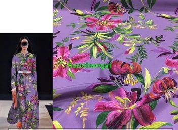 Новый продукт dream purple perfume lily с принтом шелковой ткани шелковицы тутового дерева