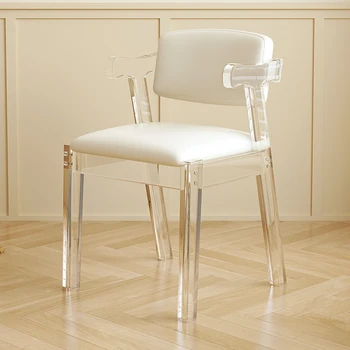Обеденный стул бытовой акриловый стул прозрачный хрустальный современный стул со спинкой роскошный скандинавский туалетный стул онлайн знаменитости ins