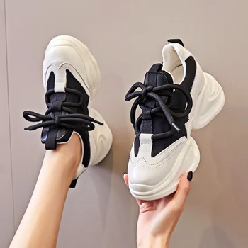 Обувь на платформе, женские дышащие легкие кроссовки, женская обувь 2023 года, Рост 8 см, повседневная роскошная женская обувь Zapatillas De Mujer