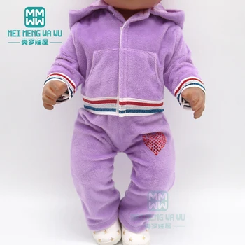 Одежда для куклы 43-45 см, аксессуары для кукол born baby и American doll, модная спортивная одежда с капюшоном