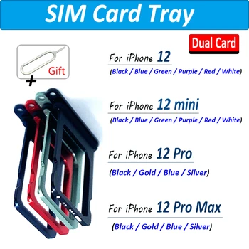 Оригинальная двойная карта для замены мобильного телефона для iPhone 12 mini 12 Pro Max, слот для чипа Sim-карты, выдвижной лоток, ремонтная деталь + Pin-код